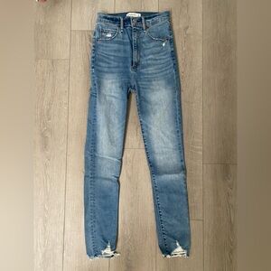 Skinny high rise jeans